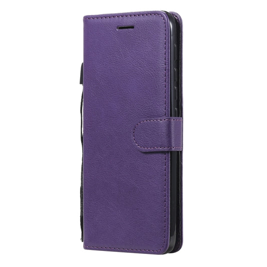 For Motorola Moto G10 / G30 Solid Color Horizontal Flip Protective Leather Case with Holder & Card Slots & Wallet & Photo Frame & Lanyard(Purple) by buy2fix