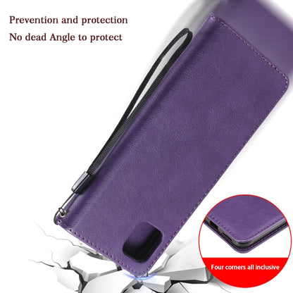 For Samsung Galaxy A22 5G Solid Color Horizontal Flip Protective Leather Case with Holder & Card Slots & Wallet & Photo Frame & Lanyard(Red) by buy2fix