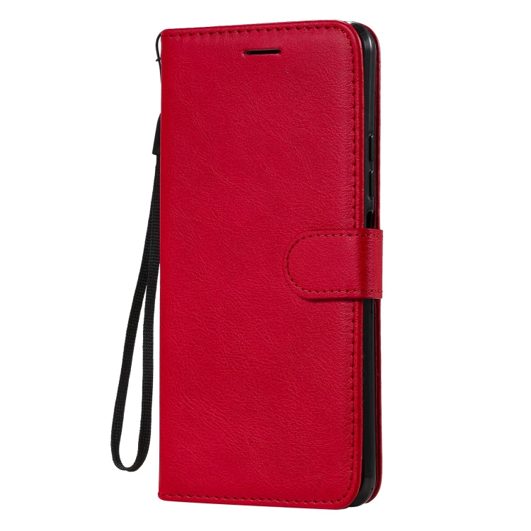 For Xiaomi Mi 11 Lite Solid Color Horizontal Flip Protective Leather Case with Holder & Card Slots & Wallet & Photo Frame & Lanyard(Red) by buy2fix