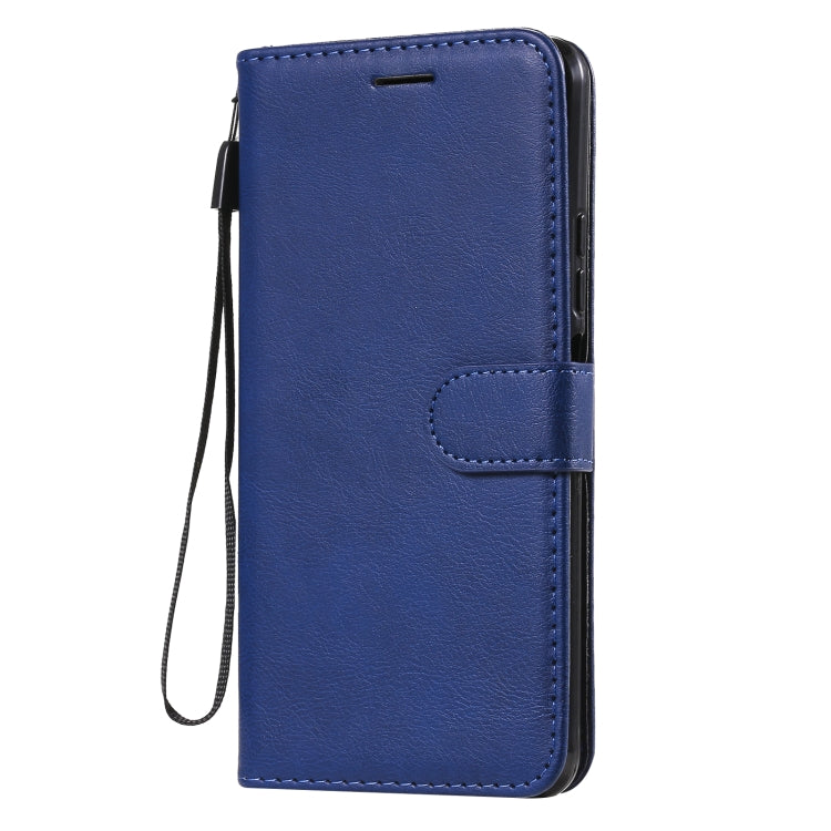 For Xiaomi Mi 11 Lite Solid Color Horizontal Flip Protective Leather Case with Holder & Card Slots & Wallet & Photo Frame & Lanyard(Blue) by buy2fix
