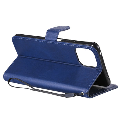 For Xiaomi Mi 11 Lite Solid Color Horizontal Flip Protective Leather Case with Holder & Card Slots & Wallet & Photo Frame & Lanyard(Blue) by buy2fix