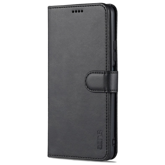 For Xiaomi Poco F3 AZNS Skin Feel Calf Texture Horizontal Flip Leather Case with Card Slots & Holder & Wallet(Black) by AZNS