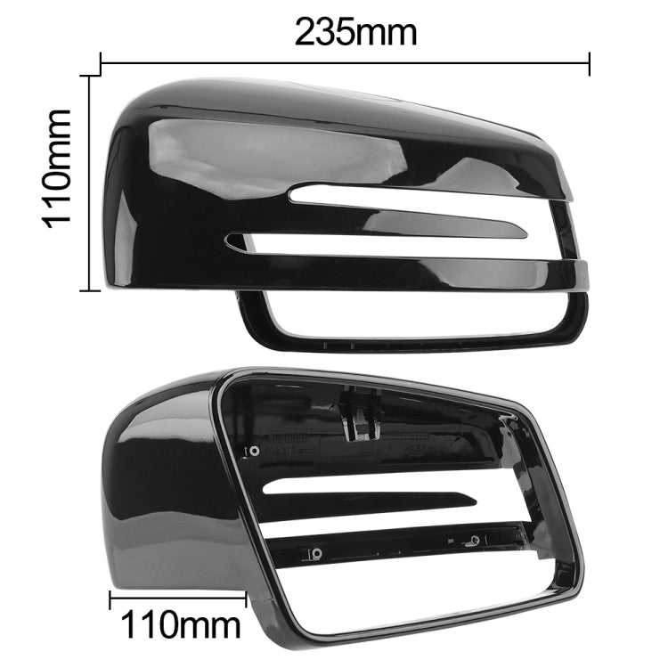 Car Reversing Rearview Mirror Housing for Mercedes-Benz W204 / W212, Style:Left Side(Bright Black) by buy2fix