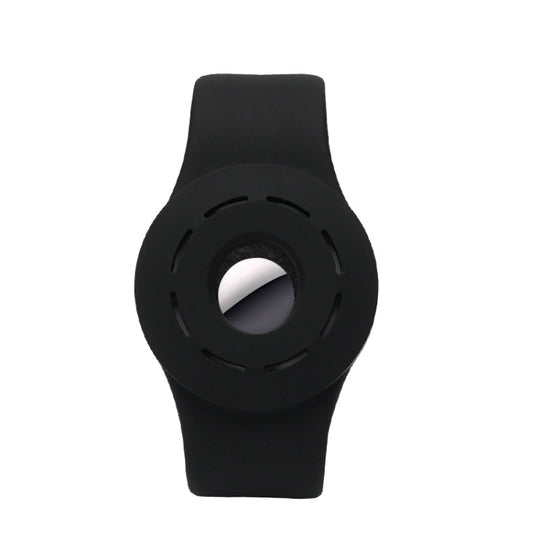 Anti-scratch Shockproof Silicone Bracelet Strap Protective Cover Case For AirTag 2nd Gen / AirTag 1st Gen(Black)