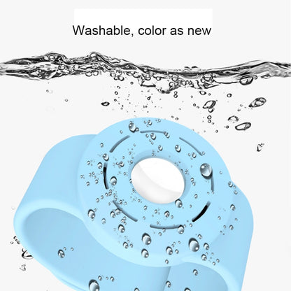 Anti-scratch Shockproof Silicone Bracelet Strap Protective Cover Case For AirTag(Denim Blue) by buy2fix
