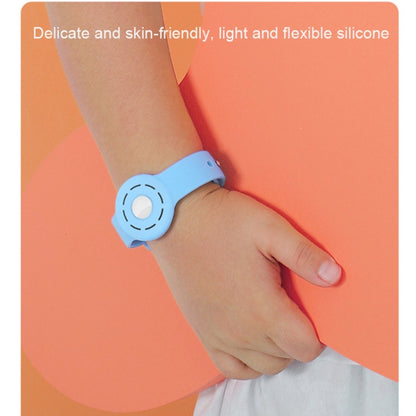 Anti-scratch Shockproof Silicone Bracelet Strap Protective Cover Case For AirTag(Denim Blue) by buy2fix