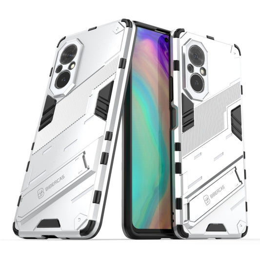 For Honor 50 SE / Huawei nova 9 SE Punk Armor 2 in 1 PC + TPU Shockproof Case with Invisible Holder(White) by buy2fix