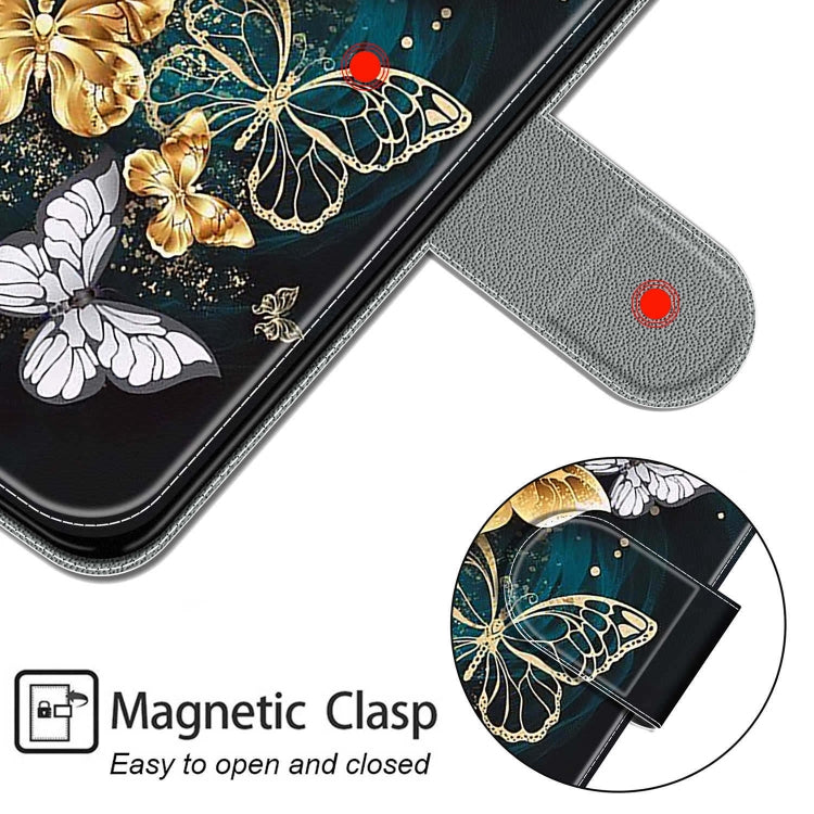 For Xiaomi Redmi 9 Power/Note 9 4G Voltage Coloured Drawing Magnetic Clasp Horizontal Flip PU Leather Case with Holder & Card Slots(C20 Gold Silver Flying Butterflies) by buy2fix