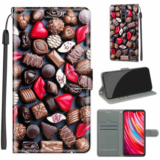 For Xiaomi Redmi Note 8 Pro Voltage Coloured Drawing Magnetic Clasp Horizontal Flip PU Leather Case with Holder & Card Slots(C06 Red Lip Chocolate) by buy2fix