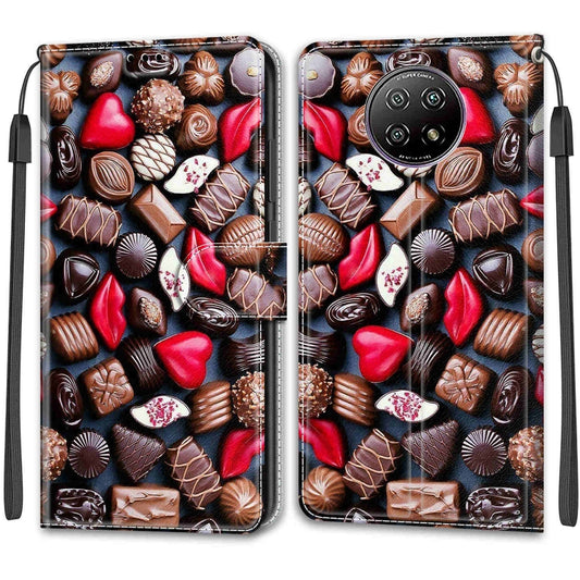 For Xiaomi Redmi Note 9 5G/ 9T Voltage Coloured Drawing Magnetic Clasp Horizontal Flip PU Leather Case with Holder & Card Slots(C06 Red Lip Chocolate) by buy2fix