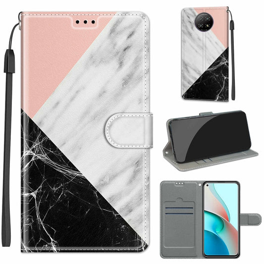 For Xiaomi Redmi Note 9 5G/ 9T Voltage Coloured Drawing Magnetic Clasp Horizontal Flip PU Leather Case with Holder & Card Slots(C07 Pink White Black) by buy2fix