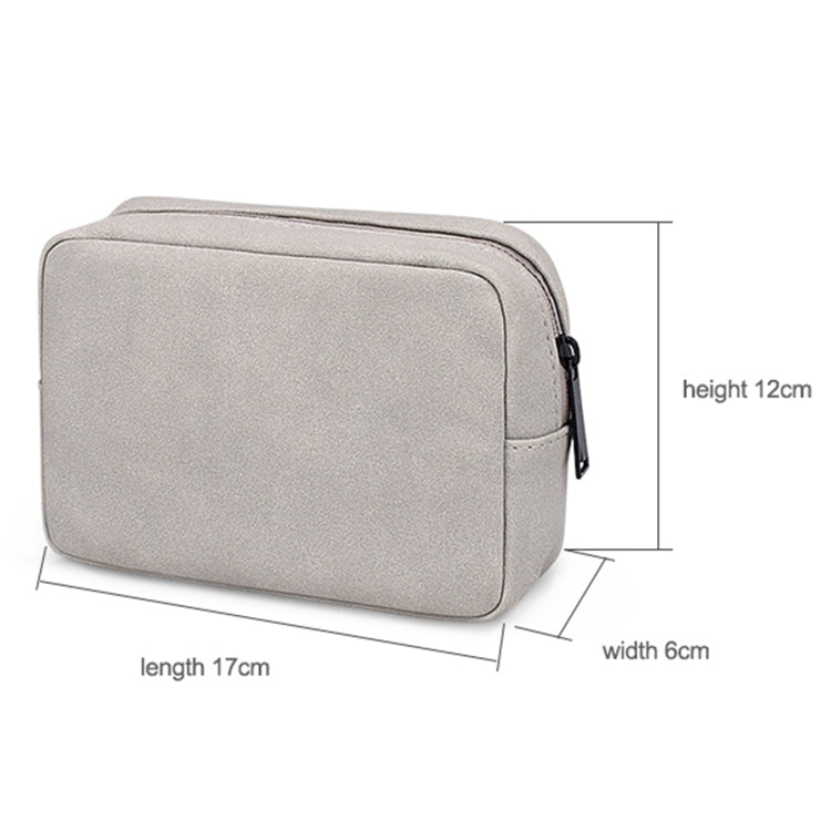 DY04 Portable Digital Accessory Frosted PU Bag(Dark Grey) by buy2fix