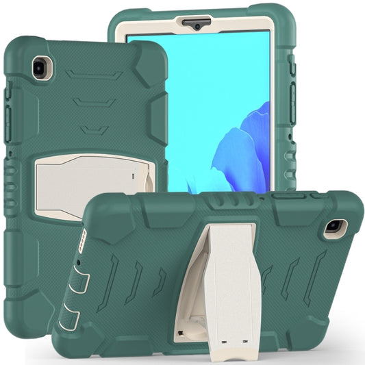 For Samsung Galaxy Tab A7 Lite 8.7 inch 2021 3-Layer Protection Screen Frame + PC + Silicone Shockproof Combination Case with Holder(Emerald Green) by buy2fix