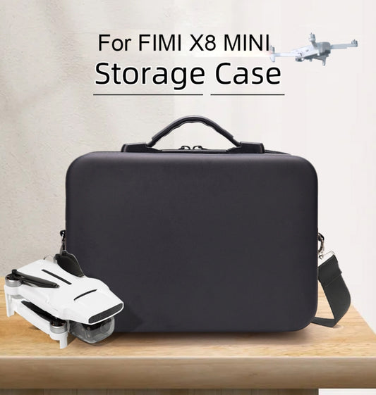 Single Shoulder Storage Bag Shockproof Waterproof Travel Carrying Cover Hard Case for FIMI X8 Mini(Black + Black Liner) -  by buy2fix | Online Shopping UK | buy2fix