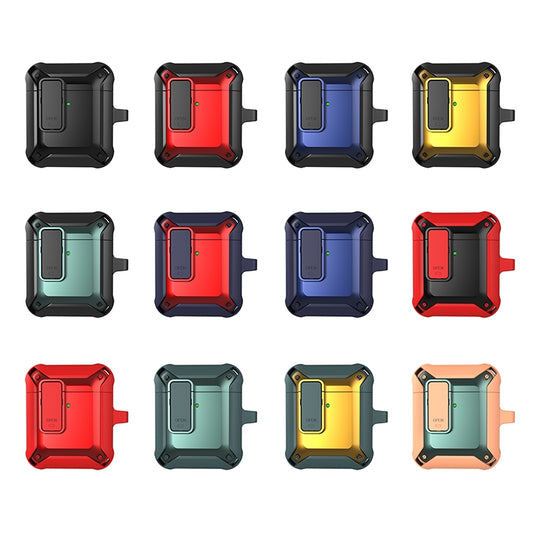 Wireless Earphones Shockproof Bumblebee Silicone Protective Case with Switch For AirPods 1/2(Red) by buy2fix