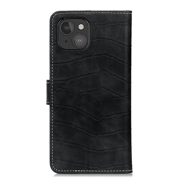 For iPhone 13 mini Crocodile Texture Horizontal Flip Leather Case with Holder & Card Slots & Wallet (Black) by buy2fix