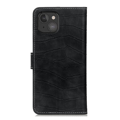 For iPhone 13 mini Crocodile Texture Horizontal Flip Leather Case with Holder & Card Slots & Wallet (Black) by buy2fix