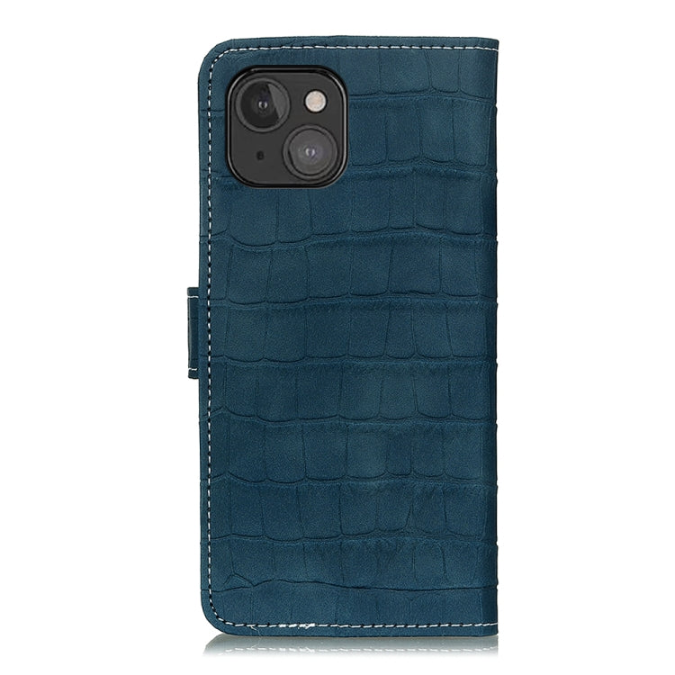 For iPhone 13 mini Crocodile Texture Horizontal Flip Leather Case with Holder & Card Slots & Wallet (Dark Green) by buy2fix