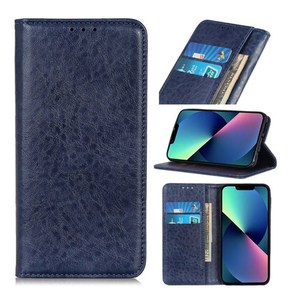 For iPhone 13 mini Magnetic Crazy Horse Texture Horizontal Flip Leather Case with Holder & Card Slots & Wallet (Blue) by buy2fix