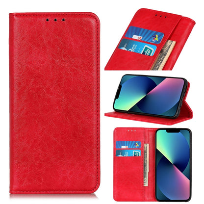 For iPhone 13 mini Magnetic Crazy Horse Texture Horizontal Flip Leather Case with Holder & Card Slots & Wallet (Red) by buy2fix