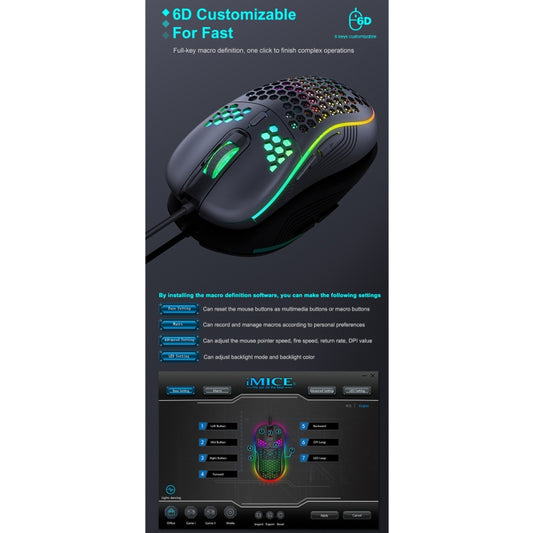 iMICE T98 RGB Lighting Gaming Wired Mouse by iMICE