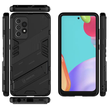 For Samsung Galaxy A52 5G Punk Armor 2 in 1 PC + TPU Shockproof Case with Invisible Holder(Black) by buy2fix
