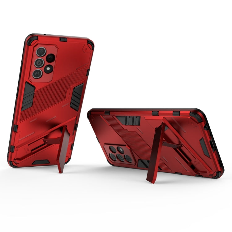 For Samsung Galaxy A52 5G Punk Armor 2 in 1 PC + TPU Shockproof Case with Invisible Holder(Red) by buy2fix