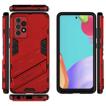 For Samsung Galaxy A52 5G Punk Armor 2 in 1 PC + TPU Shockproof Case with Invisible Holder(Red) by buy2fix