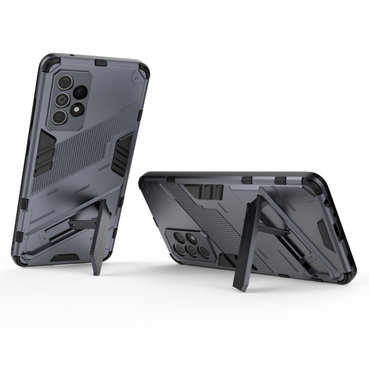 For Samsung Galaxy A52 5G Punk Armor 2 in 1 PC + TPU Shockproof Case with Invisible Holder(Grey) by buy2fix