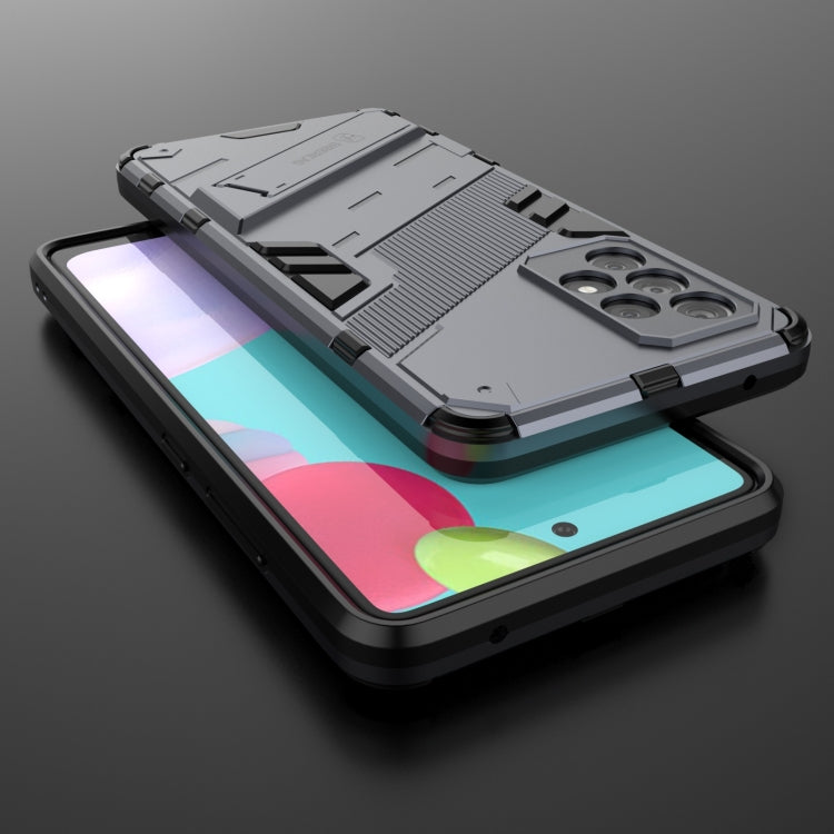 For Samsung Galaxy A52 5G Punk Armor 2 in 1 PC + TPU Shockproof Case with Invisible Holder(Grey) by buy2fix