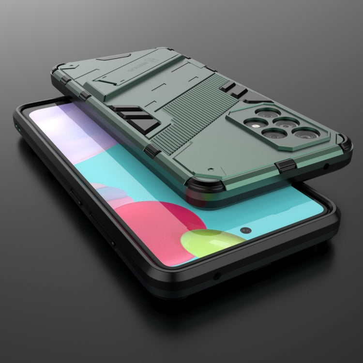 For Samsung Galaxy A52 5G Punk Armor 2 in 1 PC + TPU Shockproof Case with Invisible Holder(Green) by buy2fix
