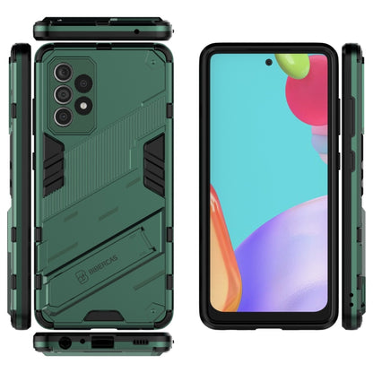 For Samsung Galaxy A52 5G Punk Armor 2 in 1 PC + TPU Shockproof Case with Invisible Holder(Green) by buy2fix