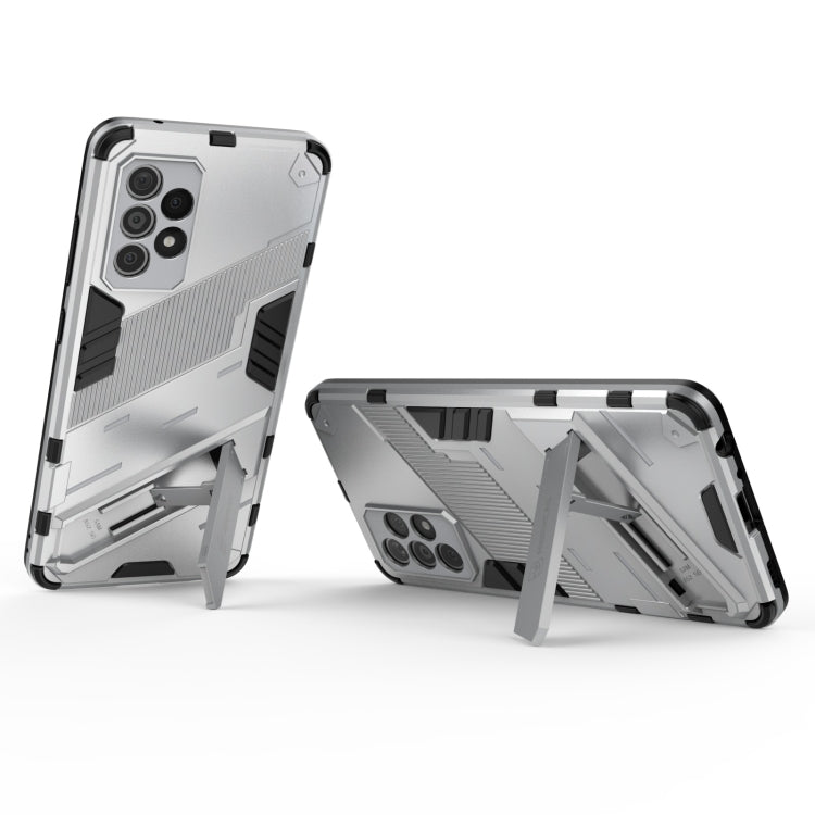 For Samsung Galaxy A52 5G Punk Armor 2 in 1 PC + TPU Shockproof Case with Invisible Holder(White) by buy2fix