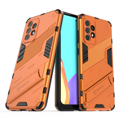 For Samsung Galaxy A52 5G Punk Armor 2 in 1 PC + TPU Shockproof Case with Invisible Holder(Orange) by buy2fix