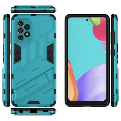 For Samsung Galaxy A52 5G Punk Armor 2 in 1 PC + TPU Shockproof Case with Invisible Holder(Blue) by buy2fix