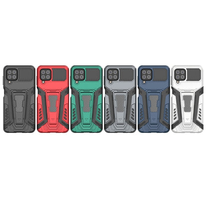 For Samsung Galaxy A22 4G War Chariot Series Armor All-inclusive Shockproof PC + TPU Protective Case with Invisible Holder(Green) by buy2fix