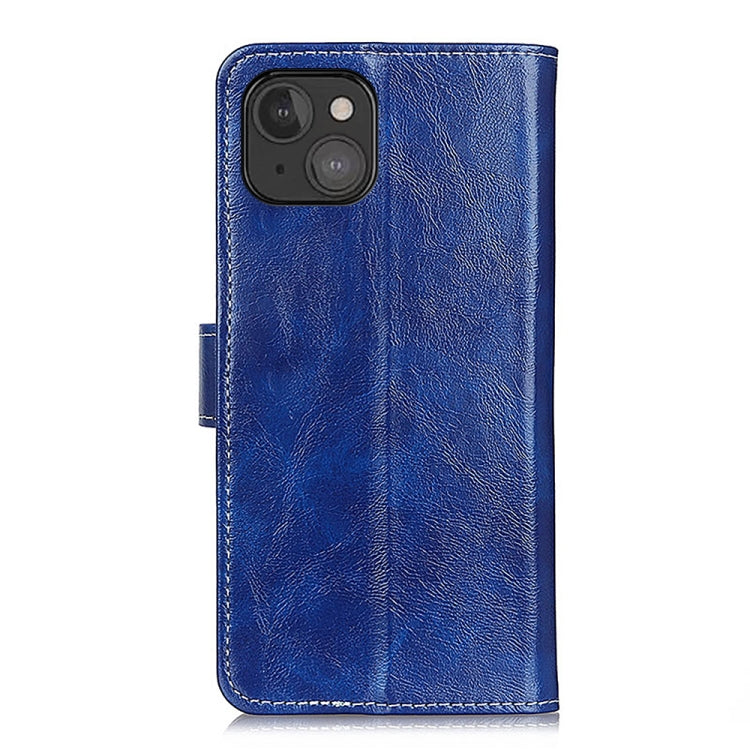 For iPhone 13 mini Retro Crazy Horse Texture Horizontal Flip Leather Case with Holder & Card Slots & Photo Frame & Wallet (Blue) by buy2fix