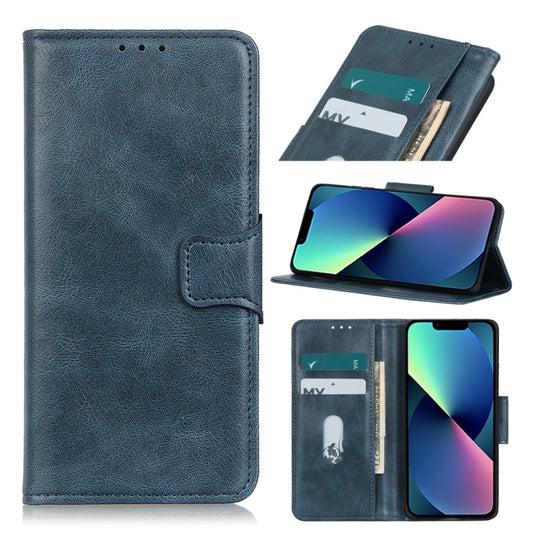For iPhone 13 mini Mirren Crazy Horse Texture Horizontal Flip Leather Case with Holder & Card Slots & Wallet (Blue) by buy2fix