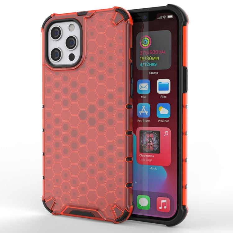For iPhone 13 mini Shockproof Honeycomb PC + TPU Protective Case (Red) by buy2fix