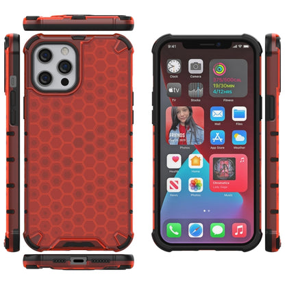 For iPhone 13 mini Shockproof Honeycomb PC + TPU Protective Case (Red) by buy2fix