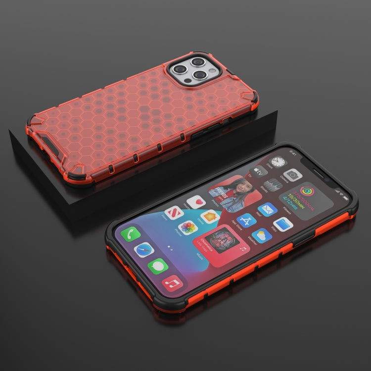 For iPhone 13 mini Shockproof Honeycomb PC + TPU Protective Case (Red) by buy2fix