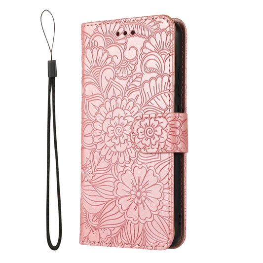 For Huawei P20 lite Skin Feel Embossed Sunflower Horizontal Flip Leather Case with Holder & Card Slots & Wallet & Lanyard(Rose Gold) by buy2fix
