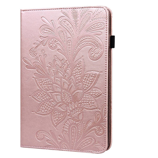 For Samsung Galaxy Tab A A6 10.1 inch 2016 Lace Flower Embossing Pattern Horizontal Flip Leather Case with Holder & Card Slots & Wallet & Photo Frame(Rose Gold) by buy2fix