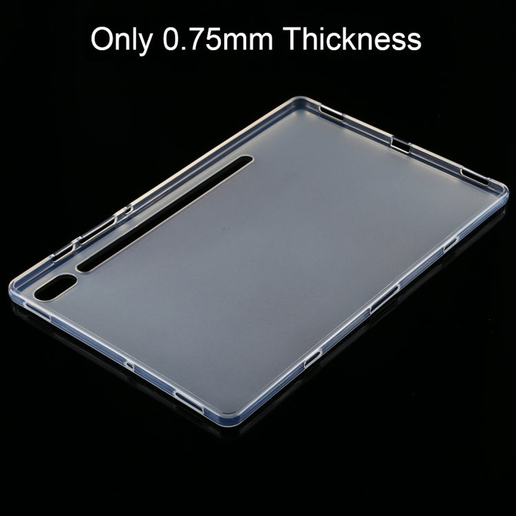For Galaxy Tab S6 T860 0.75mm Ultrathin Outside Glossy Inside Frosted TPU Soft Protective Case by buy2fix
