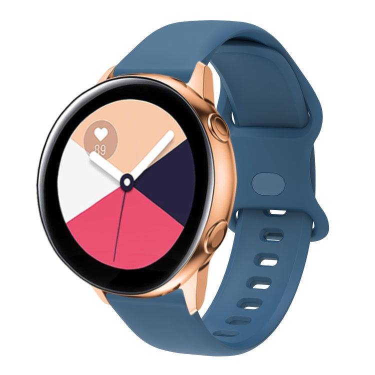 For Huawei Watch 2 Internal Reverse Buckle Silicone Watch Band, Size:20mm(Blue) by buy2fix