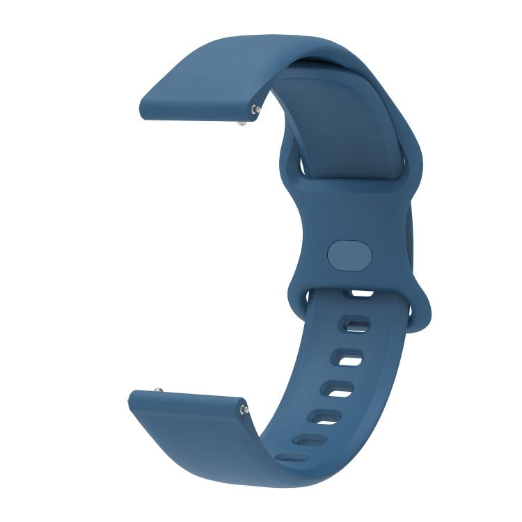 For Huawei Watch 2 Internal Reverse Buckle Silicone Watch Band, Size:20mm(Blue) by buy2fix