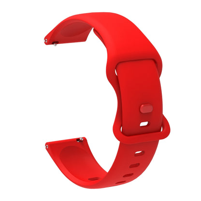 For Huawei Watch 2 Internal Reverse Buckle Silicone Watch Band, Size:20mm(Red) by buy2fix