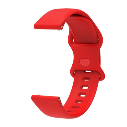 For Huawei Watch 2 Internal Reverse Buckle Silicone Watch Band, Size:20mm(Red) by buy2fix