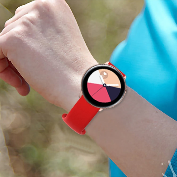 For Huawei Watch 2 Internal Reverse Buckle Silicone Watch Band, Size:20mm(Pink) by buy2fix