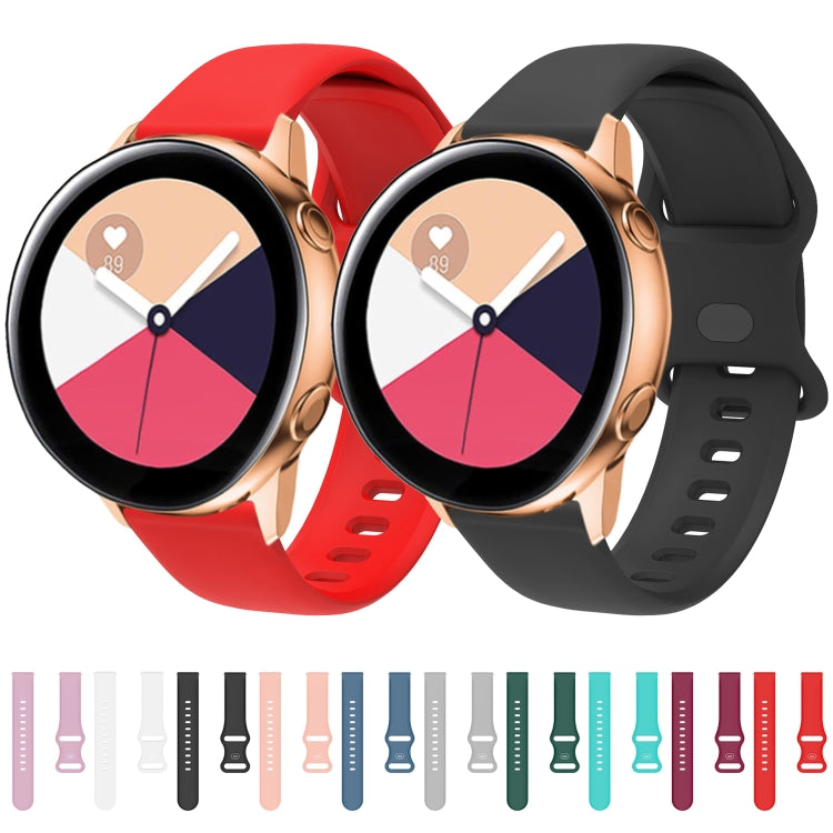 For Huawei Watch 2 Internal Reverse Buckle Silicone Watch Band, Size:20mm(Pink) by buy2fix